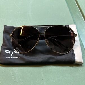 Quay Australia Gold Macaw Aviator Sunglasses